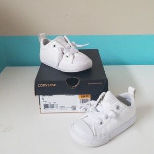 Toddler Converse White Leather size 5